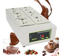 Forno Commerciale Per La Fusione Del Cioccolato Da 1000 W, Cilindro Isolante Per Il Cioccolato, Regolazione 0 ~ 90 ℃, Controllo Automatico Della Temperatura, Riscaldamento Impermeabile 6Cylinder