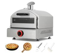 Forno commerciale per pizza a gas con termometro integrato e griglia per griglia, perfetto per cucinare all'aperto e fare la pizza veloce