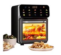 Forno da tavolo, friggitrice ad aria calda, forno a convezione con funzione ad aria calda, 15 l, disidratatore, forno con 2 scomparti, per pizza, patatine fritte, pollo bistecca a casa