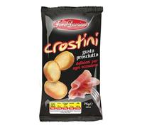Forno Damiani Crostini Gusto Prosciutto Espositore da 16 Bustine da 75 gr