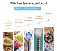 Forno di essiccazione sotto vuoto da laboratorio, forno di essiccazione e riscaldamento a convezione d'aria da 16L/42L con vacuometro e regolatore digitale, temperatura regolabile da 50 a 300°C(42L)
