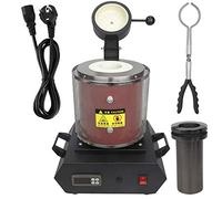 Forno di Fusione, 1 kg, 2 kg, 3 kg, 2102 ℉, Forno di Fusione Digitale per Oro con Regolazione della Temperatura, 110 V/220 V, per fondere Metalli, Argento, Rame, Stagno, Alluminio, 2 kg (3 k