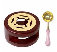 Forno di Fusione Cera Sigilli,Pentola Riscaldante con Cucchiaio,Ceralacca Kit Forno di Fusione Ceralacca,Scalda Sigilli di Cera,Per Sigillare Buste,Inviti di Nozze,Confezioni Regalo (Rosso Retrò)
