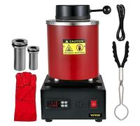 Forno di fusione del metallo 1/3KG con schermo di visualizzazione a LED Strumenti for la creazione di gioielli Kit forno for crogiolo in argento oro prezioso,Risparmia Tempo(1 and 3KG Crucible)
