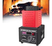 Forno di fusione, forno di fusione digitale, macchina di fusione a frequenza con crogiolo da 1/2/3 kg, forno di fusione commerciale, per oro, argento e gioielli (rosso, 3 kg)