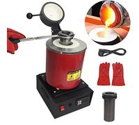 Forno di Fusione, Forno di Fusione Elettrico Automatico, Forno di Fusione dell'oro 1150 ℃ / 2102 ℉, Forno di Fusione Digitale, Kit di Fusione di Metalli con crogiolo di Grafite per rottami f