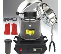 Forno di fusione, forno elettrico per la fusione dell'oro, macchina per fusione di metalli digitale da 2102 ℉, kit per fusione di metalli da 1800 W con crogiolo in grafite per fondere rottam