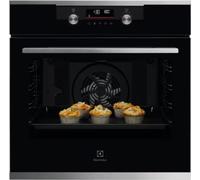 ELECTROLUX Forno Multifunzione SteamBake Serie 600 con Pulizia Pirolitica, Capacità 72 Lt, Classe Energetica A+, Acciaio Inox e Vetro Nero - KODDP66X