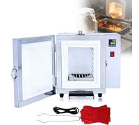 Forno Elettrico Ad Alta Temperatura per Sinterizzazione, 1500 W, 800/900 °c, Pid, Con Guanti E Pinze, Camera Alta 20 Cm per Fusione Di Gioielli, Deceratura E Fusione Di Precisione(4-STAGE HEATING)