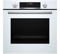 Bosch - Forno multifunzione, serie 6, 60 cm. larghezza, Assistente di pulizia, Ricette pre-programmate, Bianco, HBG536EW3
