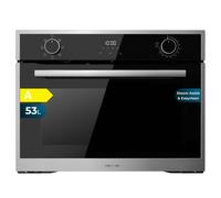 Cecotec Forno Integrabile 60 cm Bolero Hexa M224500 Edge A. 2600 W, 53 L Capacità, 7 Funzioni, Modalità Grill, Fan Assisted Grill, Modalità Convezione, Defrost, Steam Base X2, Steam EasyClean, Steam