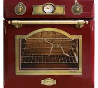 Forno elettrico da incasso 60 cm Kaiser EH 6355 RotEm Serie Empire Smalto Bordeaux con decorazioni in bronzo · Multifunzione 8 · Grill a infrarossi · Girarrosto · Autopulizia catalitica · Classe A