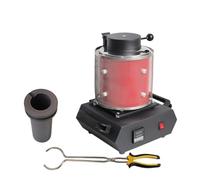 Forno Elettrico For Fusione Di Gioielli Da 1 Kg/2 Kg/3 Kg, 1600 W, Alluminio, Rame, Oro, Piombo, Argento, Forno Fusorio A Induzione(Red 1KG)