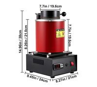 Forno elettrico for la fusione dei metalli Strumento for la creazione di gioielli for colata digitale Macchina for crogiolo for la raffinazione della grafite in alluminio argento oro Per uso fai da te