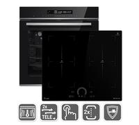 Cucina: 60cm Forno da incasso EB8017ED + 59cm Piano Cottura Induzione IH85904FZ | Catalisi | Funzione pizza | Circolazione dell'aria | Timer | SET8017IH594FZ