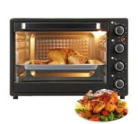 Forno Elettrico Mini Da 40 Litri, Forno Elettrico Mini Da 1500 W, Con Temperatura Regolabile Da 90 A 230 °C, Cottura A Quattro Strati, Timer Da 60 Minuti, Facile Da Pulire, Fornetto Tostapane
