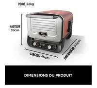 Forno elettrico per pizza 8 in 1 - NINJA - Fuoco a legna - OO101EU - Piastra Pro-heat - Pietra per pizza - 6 impostazioni