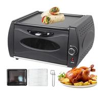 Forno elettrico tandoor con controllo della temperatura, vetro visivo e piastra superiore calda per cuocere e grigliare, ideale per cucina, casa e ristorante