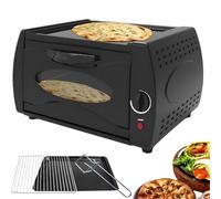 Forno elettrico tandoor con controllo della temperatura, vetro visivo e porta della piastra superiore, include teglia, griglia e maniglia per cucina e ristorante