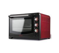 Forno Elettrico Ventilato 42L 2000W Timer Grill, Ventilazione, Luce, Rosso/Nero