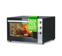 Forno Elettrico Ventilato 70L Acciaio Inox con Timer e Termostato