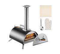 Forno for pizza in acciaio inossidabile Forno a legna da 12 "con porta di alimentazione Pizzaiolo portatile for pallet in legno for cucinare all'aperto