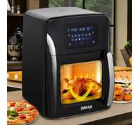 Bakaji Forno Friggitrice ad Aria Calda Frigge Cuoce Griglia Essicca Senza Olio Airfryer Capacità 12Lt Display LED Touch 12 Programmi Timer Regolazione Temperatura Potenza 1800W