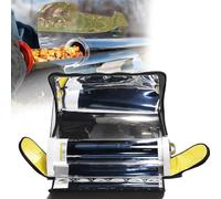 Forno Grill Solare, Fornello A Tubo Solare da 4,5 Litri, Fornello Solare A Grande capacità con Termometro, La Temperatura può Raggiungere I 120-330 °c, per 2-3 Persone con Zaino in Spalla E