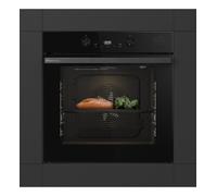 Hisense Forno Elettrico da Incasso Ventilato Multifunzione con Grill Funzione Pizza 77 Litri 60 cm Classe A colore Nero - BSA66226ADBG Steam Add Plus