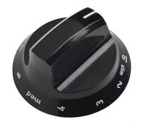 Forno in plastica per interruttore a quadrante 9 cm nero parte di ricambio | Si adatta a bruciatori frontali, controlla il calore con precisione, sostituisce quadranti rotti, look nero elegante