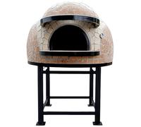 Forno Legna Artigianale Diametro 120 cm Capienza 5 Pizze Wave Beige Base Ferro