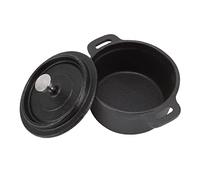 Forno Olandese Doppio,Pentole per Stufato Stile Tradizionale Ispessito Manico Ergonomico Isolamento Pentola in Ghisa con Coperchio(Diameter: 10CM), Forno Olandese Doppio, Pentole per Stufato STI