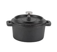 Forno olandese doppio stile tradizionale ispessito manico ergonomico isolamento pentola in ghisa con coperchio casseruola pentole per la cucina di casa(10 cm)