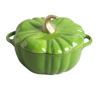 Forno olandese per zucca Pentola in ghisa smaltata a forma di zucca, materiale sano, facile da pulire, pentola antiaderente for zuppa, utensili cucina(Diameter 18cm B)