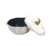 Forno olandese per zucca Pentola in ghisa smaltata a forma di zucca, materiale sano, facile da pulire, pentola antiaderente for zuppa, utensili cucina(Diameter 18cm A)