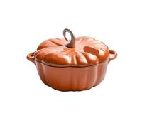 Forno olandese per zucca Pentola in ghisa smaltata antiaderente da 3,7 l, con rivestimento in smalto, for tutte le fonti di calore, casseruola 12 pollici(25Cm - A2)