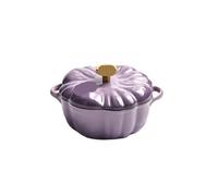 Forno olandese per zucca Pentola multifunzionale in ghisa smaltata, pentola for zuppa a forma di zucca, universale for cucina a induzione domestica, riscaldata uniformemente(16cm-A)