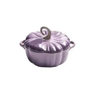 Forno olandese per zucca Pentola multifunzionale in ghisa smaltata, pentola for zuppa a forma di zucca, universale for cucina a induzione domestica, riscaldata uniformemente(25cm-B)