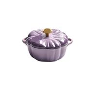 Forno olandese per zucca Pentola multifunzionale in ghisa smaltata, pentola for zuppa a forma di zucca, universale for cucina a induzione domestica, riscaldata uniformemente(20CM-A)