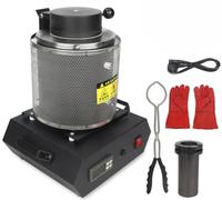 Forno per fusione fusione fusione oro argento Macchina per fusione Strumento di lavorazione dei gioielli con fonderia elettrica per fusione di ottone e bronzo,Black+internet-1kg