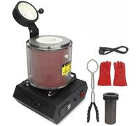 Forno per fusione fusione fusione oro argento Macchina per fusione Strumento di lavorazione dei gioielli con fonderia elettrica per fusione di ottone e bronzo,Red+internet-1kg
