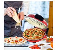 FORNO PER PIZZA 1200W ELETTRICO TERMOSTATO REGOLABILE Φ31CM CON 2 PALE PIZZA IN