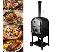 Forno per Pizza a Legna per Esterno, Forno per Pizza da Esterno, Forno per Pizza Portatile a Pellet di Legna con Termometro e Borsa per Il Trasporto, per Campeggio in Cortile, Cucina da Esterno