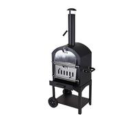 Forno per pizza in carbone per barbecue con pietra 67 x 47,5 x H156 cm