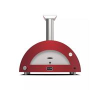 Alfa Forni Barbecue a Gas di Marca Modello Moderno 3 Pizze ibrido Antique Red
