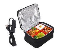 Forno Portatile, Scaldavivande 12V, Borsa Pranzo Ricarica USB Portatile Microonde Fodera in Alluminio Fodera Pranzo Riscaldata con 2 Metodi di Riscaldamento