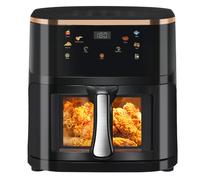 Forno tostapane con friggitrice ad aria con display digitale da 9 litri combinato con 6 preimpostazioni di cottura Fornello senza olio, finestra visibile, cestello lavabile in lavastoviglie
