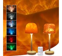 FORNORM Proiettore cielo stellato, lampada aurora boreale 16 colori con telecomando e controllo touch, lampada da doccia ricaricabile e impermeabile, lampada oceano dimmerabile
