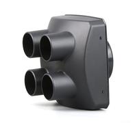 Foro da 75 mm a 4 fori 42 mm copertura di sfiato per Webasto e altri riscaldatori d'aria, convertitore di flusso d'aria in plastica nera con uscita divisa a 4 vie