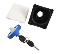 Foro quadrato da 96 mm con foro di riempimento liquido pressurizzato con rondella a tenuta stagna e coppia di chiavi per veicoli da viaggio, campeggio, assemblaggio acqua dolce, rimorchio, struttura